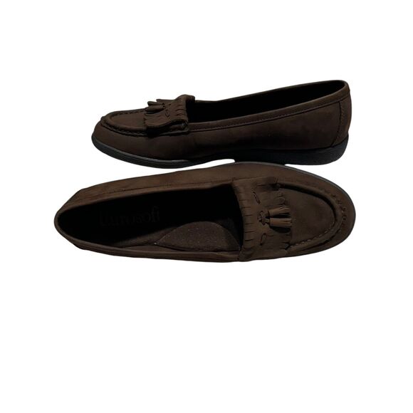 Eurosoft Brown Loafers Tassels Suede Leather Slip On Flats Comfort Mocs Size 7.5 - Picture 7 of 8